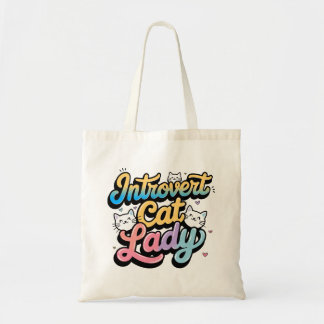Bolso De Tela Introvertido Cat Lady Tote Bag