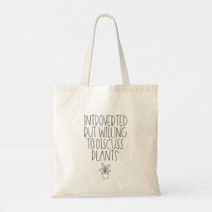 Bolso De Tela Introvertido pero dispuesto a discutir plantas