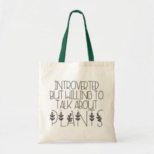 Bolso De Tela Introvertido pero dispuesto a hablar de plantas