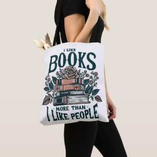 Bolso De Tela Introvertir me gustan los libros