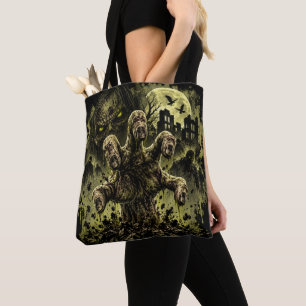 Bolso De Tela Invasión de Zombies   Fiesta de Disfraces de Hallo