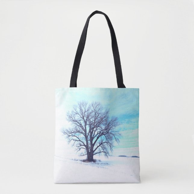 Bolso De Tela Invierno Azul (Anverso)