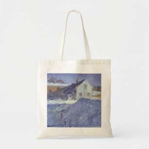 Bolso De Tela Invierno en la casa de campo de plata