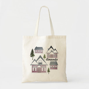 Bolso De Tela Invierno incomparable Feliz Navidad paisaje hou gr