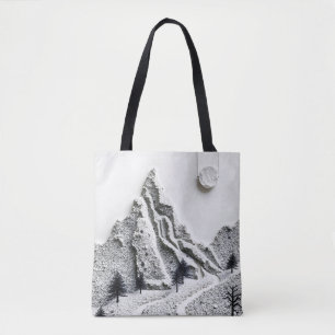Bolso De Tela Invierno monocromo