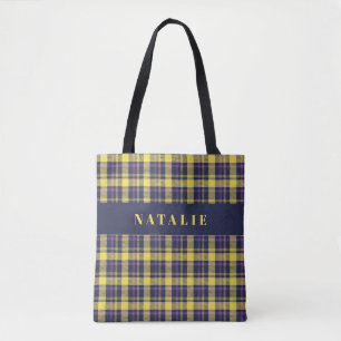 Bolso De Tela invierno personalizado de control de tartán