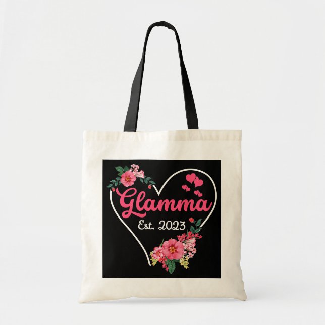 Bolso De Tela Invitación de embarazo de Glamma a Abuela 2023 (Frente)
