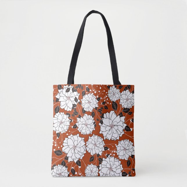 Bolso De Tela Invitación floral: Boda abstracto (Anverso)