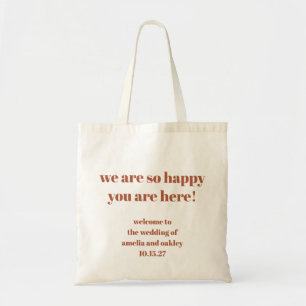 Bolso De Tela Invitado a la bienvenida de la boda personalizada