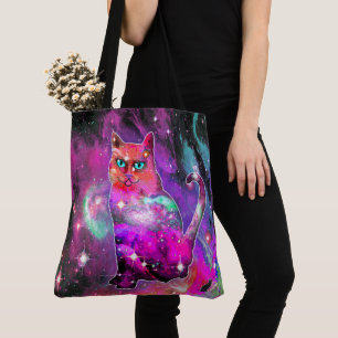 Bolso De Tela Iota de gato cósmico