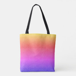 Bolso De Tela Ipanema Arcoiris Hipnótico Diamante Arte Pop Moder