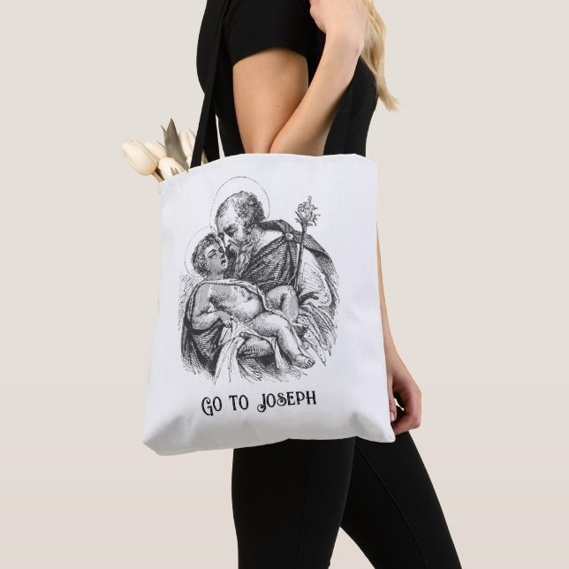 Bolso De Tela Ir a San José Niño Jesús Religioso (Detalle)