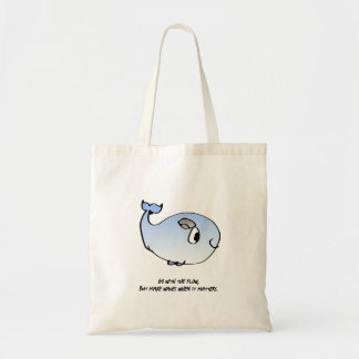 Bolso De Tela Ir con el flujo - Whale Tote Bag
