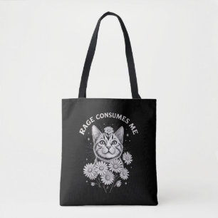 Bolso De Tela Ira de gato lindo me consume divertido gatito sarc