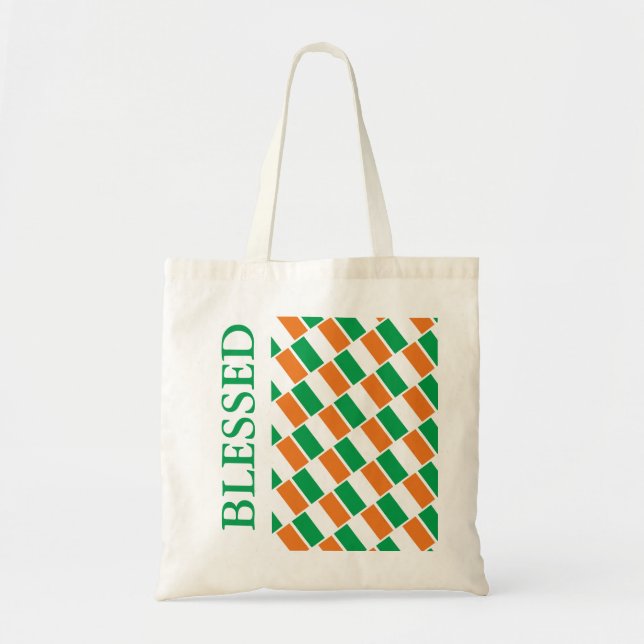 Bolso De Tela IRELAND FLAG República Irlandesa Eire Blessed (Frente)