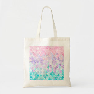 Bolso De Tela Iridiscente en colores pastel de la sirena linda,
