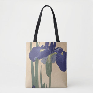 Bolso De Tela Iris azules por Ohara Koson