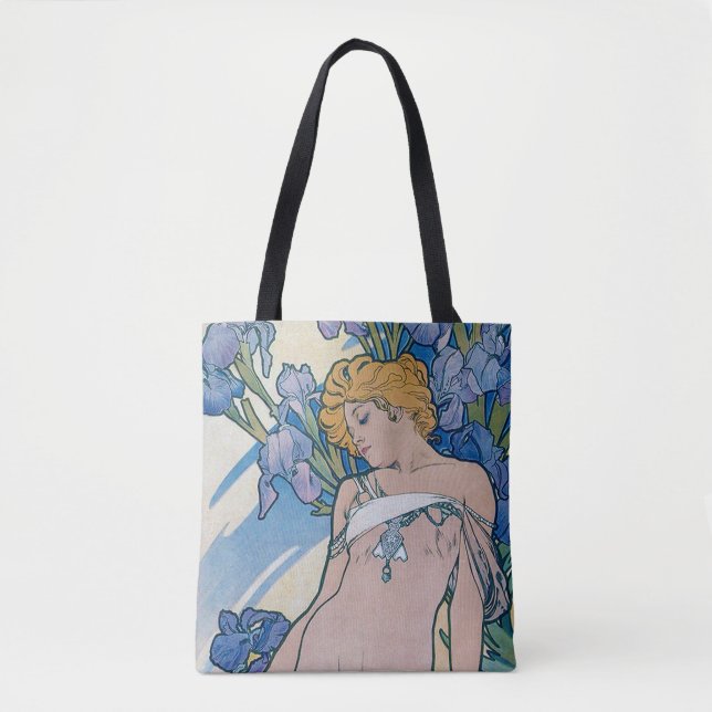 Bolso De Tela Iris (Cuatro Flores), Alphonse Mucha (Anverso)