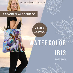 Bolso De Tela Iris en acuarela