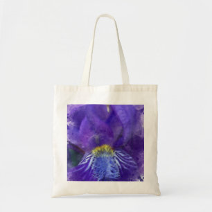 Bolso De Tela Iris Flower Purple Watercolor