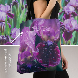 Bolso De Tela Iris púrpura tras la lluvia