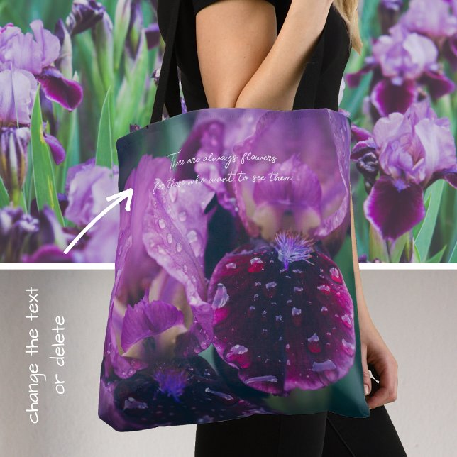 Bolso De Tela Iris púrpura tras la lluvia (Subido por el creador)