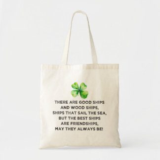 Bolso De Tela Irish Friendship Toast 4 Leaf Clover St Patricks 