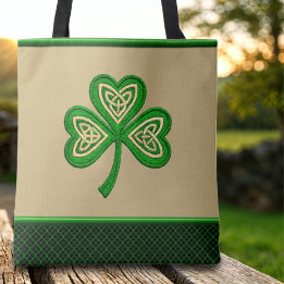 Bolso De Tela Irish Shamrock Celtic Knots St Patrick