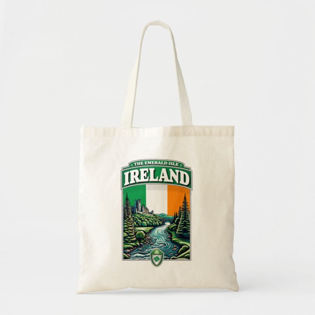 Bolso De Tela Irlanda: La Isla Esmeralda (Frente)