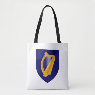 Bolso De Tela Irlanda país escudo armas símbolo emblema lira