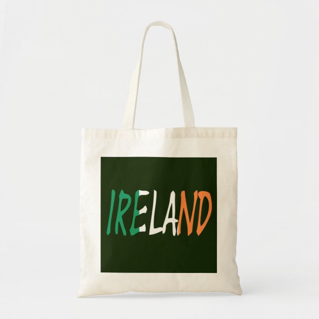 Bolso De Tela Irlanda sobrepasada por la bandera irlandesa (Frente)
