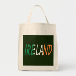 Bolso De Tela Irlanda sobrepuesta en la bandera irlandesa