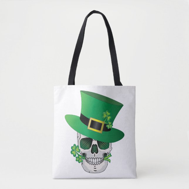 Bolso De Tela Irlandés Leprechaun Skull (Anverso)