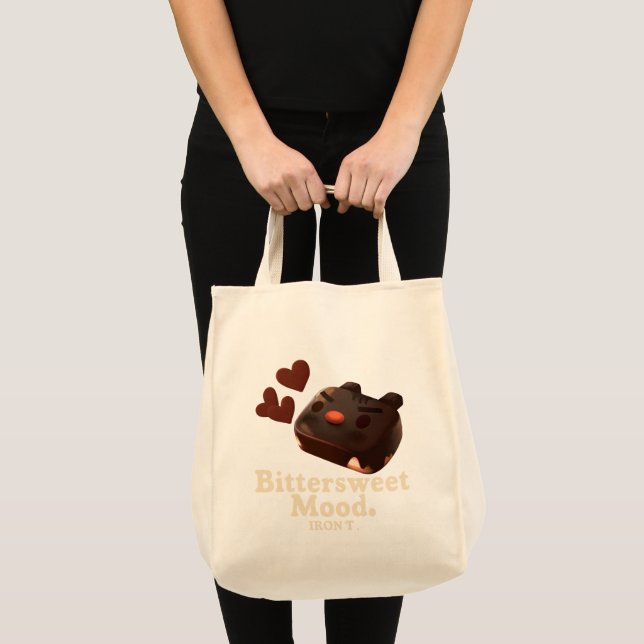 Bolso De Tela Iron T Bittersweet Mood: Dark Chocolate Cake Art (Anverso (producto))