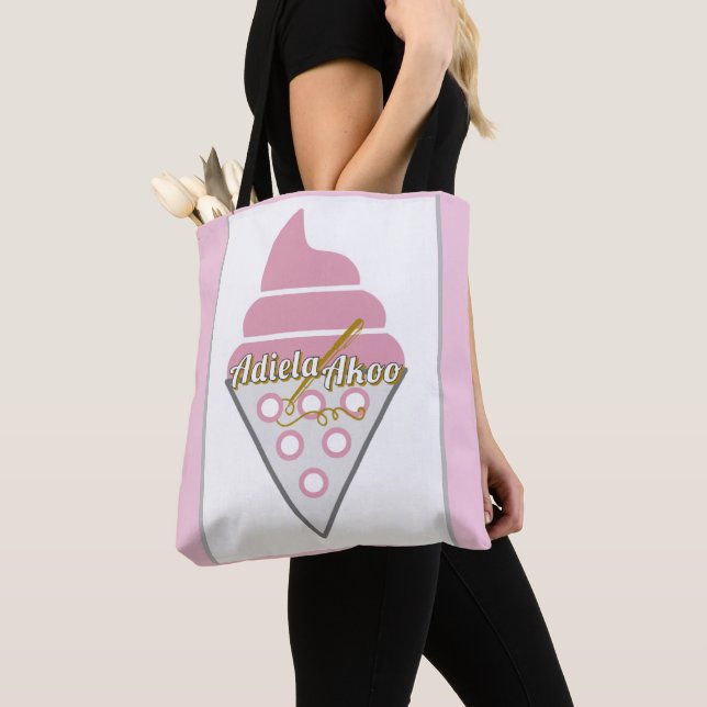 Bolso De Tela Irresistible helado de Tote del poeta Adiela Akoo (Detalle)