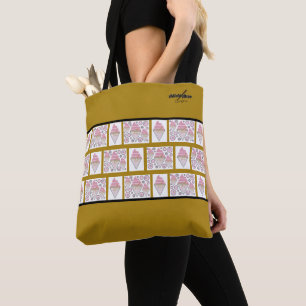 Bolso De Tela Irresistible licencia de helado en el Tote Caramel