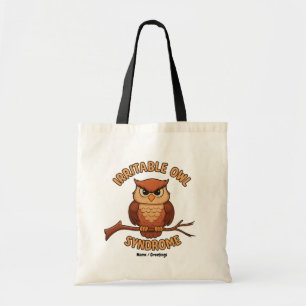 Bolso De Tela Irritable Síndrome de Lechuza Graciosa Personaliza