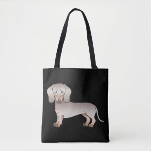 Bolso De Tela Isabella y Tan Pelo Corto Perro Dachshund - Negro