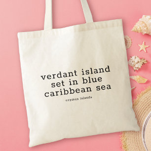 Bolso De Tela Isla Canción Verdant de las Islas Caimán