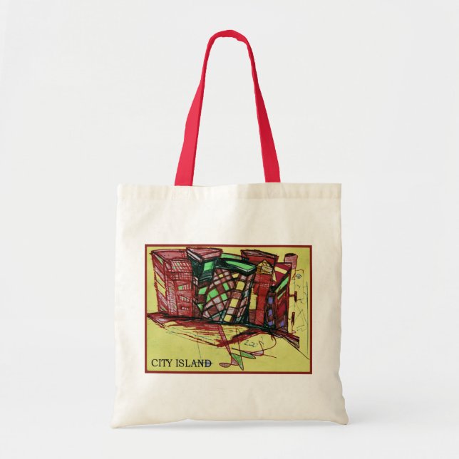 BOLSO DE TELA ISLA CIUDAD (Frente)
