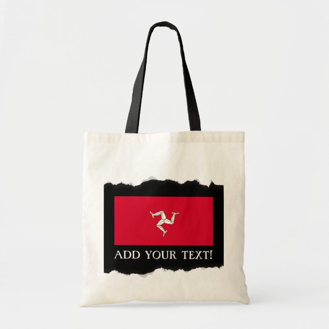 Bolso De Tela Isla de la bandera del hombre (Frente)