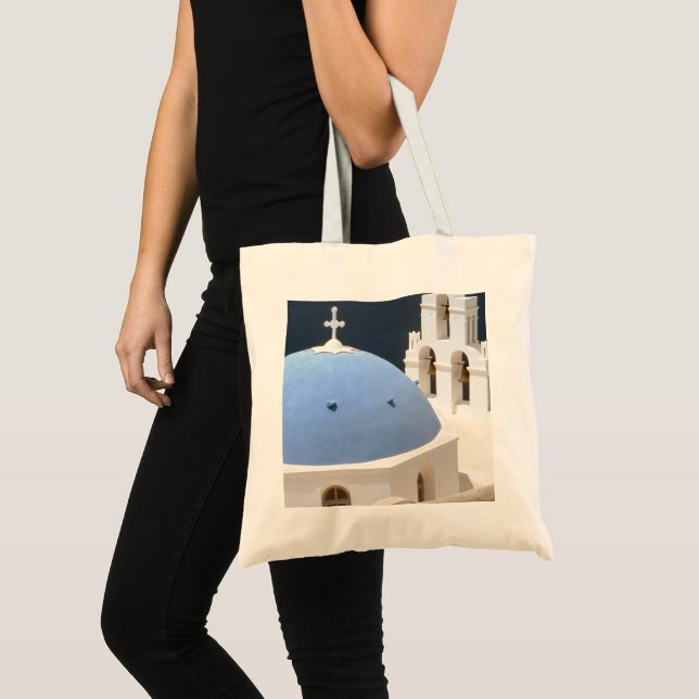 Bolso De Tela Isla de Santorini Grecia Tote Bag (Anverso (producto))