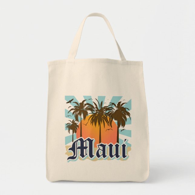 Bolso De Tela Isla del recuerdo de Maui Hawaii (Frente)