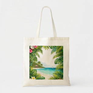 Bolso De Tela Isla Mujeres Paraíso de Playa Tropical