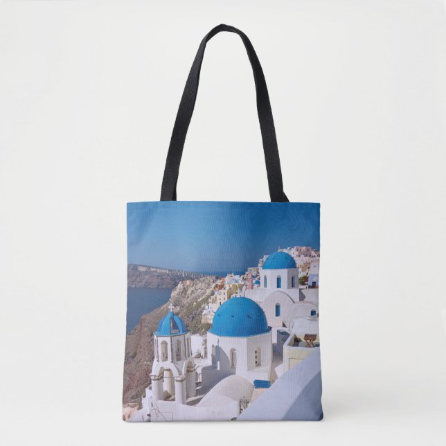 Bolso De Tela Isla Santorini (Anverso)