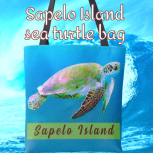 Bolso De Tela Isla Sapelo Georgia Majestic Mar Turca