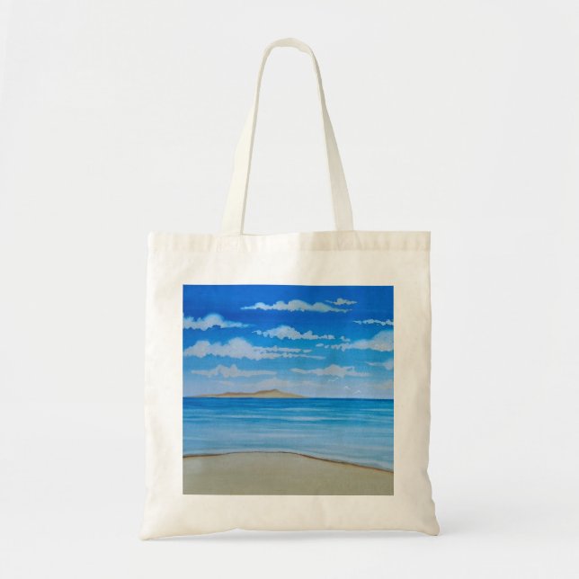 Bolso De Tela Isla Tropical (Frente)