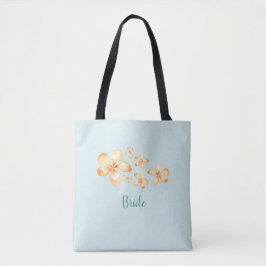 Bolso De Tela Island Plumeria Watercolor Bridal