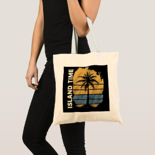 Bolso De Tela Island Time Palm Tree Budget Tote Bag