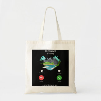Bolso De Tela Islandia llama y debo irme a Islandia graciosa